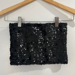 Sequined Tube Top